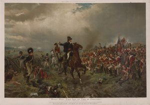 Que diront-ils de cela en Angleterre ? Wellington aux troupes à Waterloo - Robert Alexander Hillingford